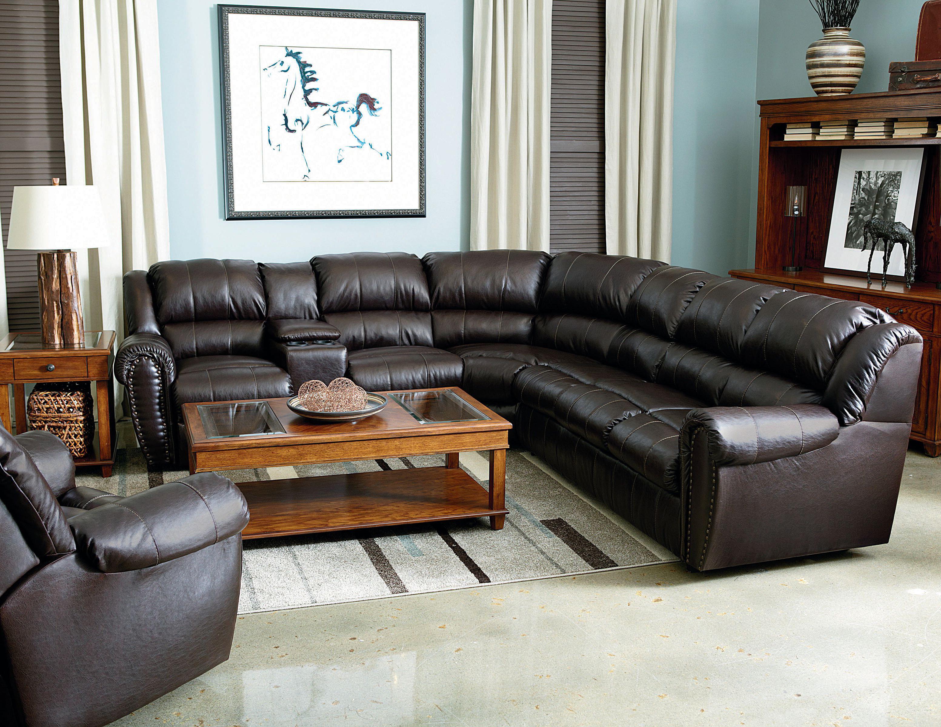 Lane Summerlin Traditional Reclining Sectional Sofa with Sleeper and